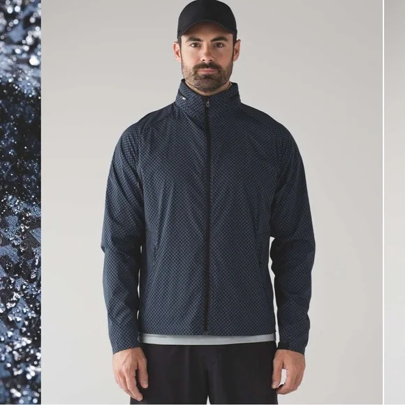 Lululemon Surge Jacket Saint James Tweed Iron Blue Black Size XL Men’s - Picture 1 of 16